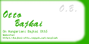 otto bajkai business card